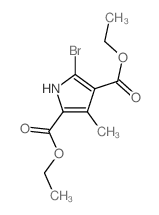 5-溴-3-甲基-1H-吡咯-2,4-二羧酸二乙酯 结构式
