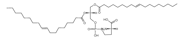 L-高丝氨酸 2,3-双[(1-氧代-9-十八烯酰)氧基]丙基磷酸氢酯 [R-(Z,Z)]- 结构式