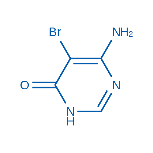 4-氨基-5-溴-6-羟基嘧啶 结构式