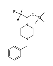 1-苄基-4-(2,2,2-三氟-1-(三甲基硅氧基)乙基)哌嗪 结构式