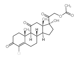 4-氯-17,21-二羟基孕甾-4-烯-3,11,20-三酮 21-乙酸酯 结构式