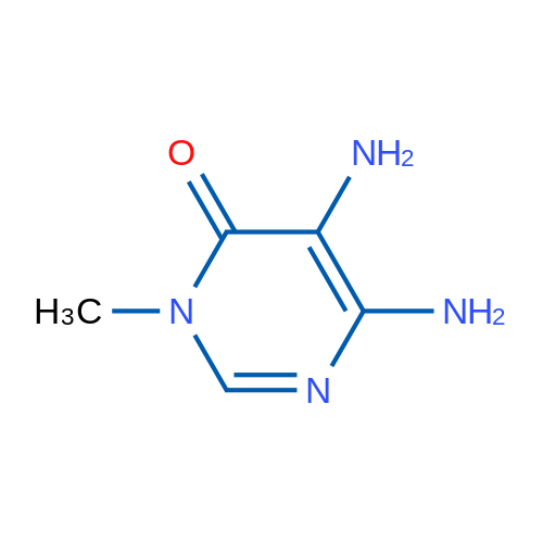 5,6-二氨基-3-甲基嘧啶-4(3H)-酮 结构式
