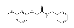Acetamide, 2-[[2-(methylthio)-4-pyrimidinyl]oxy]-N-(phenylmethyl)- 结构式