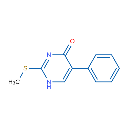 4(3H)-Pyrimidinone, 2-(methylthio)-5-phenyl- 结构式