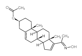 3β-羟基-20-羟亚氨基孕甾-5,16-二烯-20-酮-3-醋酸酯 结构式