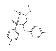 N-(2,2-二甲氧基乙基)-N-(4-氟苄基)-4-甲基苯磺酰胺 结构式