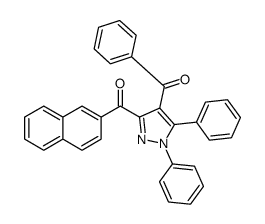 Methanone, (4-benzoyl-1,5-diphenyl-1H-pyrazol-3-yl)-2-naphthalenyl- 结构式