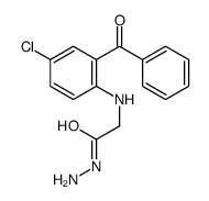 Glycine,N-(2-benzoyl-4-chlorophenyl)-, hydrazide 结构式