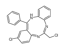 2-氯-6-(氯甲基)-13-苯基-7H-二苯并[d,h][1,3,6]三氮杂环壬四烯 结构式