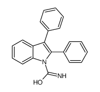 2,3-二苯基-1H-吲哚-1-甲酰胺 结构式