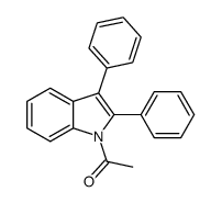 1-乙酰基-2,3-二苯基吲哚 结构式