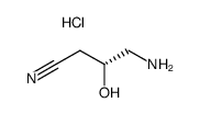 (3R)-4-氨基-3-羟基丁腈盐酸盐 结构式