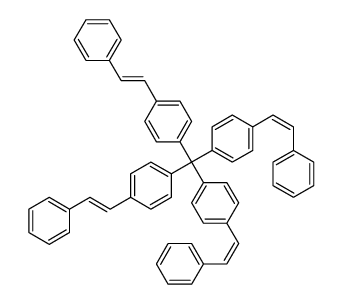 Benzene, 1,1',1'',1'''-methanetetrayltetrakis[4-[(1E)-2-phenylethenyl]- (9CI) 结构式
