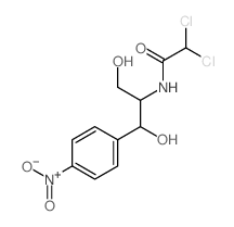 2,2-二氯-N-[2-羟基-1-羟甲基-2-(4-硝基苯基)乙基]乙酰胺 结构式