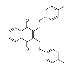 2,3-双[[(4-甲基苯基)硫代]甲基]-1,4-萘二酮 结构式