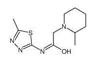 2-(2-甲基哌啶-1-基)-N-(5-甲基-1,3,4-噻二唑-2-基)乙酰胺 结构式