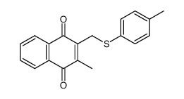 2-甲基-3-[[(4-甲基苯基)硫代]甲基]-1,4-萘二酮 结构式