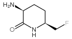 (3S-顺式)-3-氨基-6-(氟甲基)-2-哌啶酮 结构式