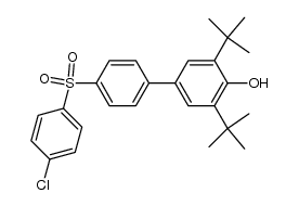 4'-[(4-氯苯基)磺酰基]-3,5-二叔丁基-[1,1'-联苯]-4-醇 结构式