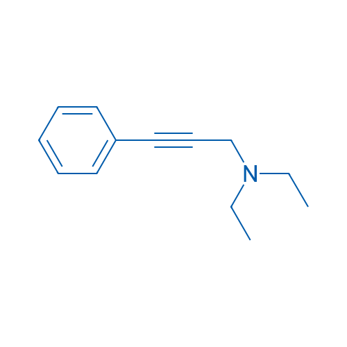 N,N-二乙基-3-苯基丙-2-炔-1-胺 结构式