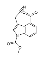 1H-Indole-1-carboxylic acid, 3-(cyanomethyl)-4-nitro-, methyl ester 结构式