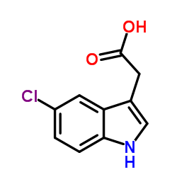 5-氯吲哚-3-醋酸 结构式