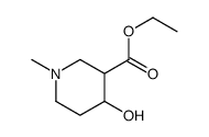 4-羟基-1-甲基-3-哌啶甲酸乙酯 结构式