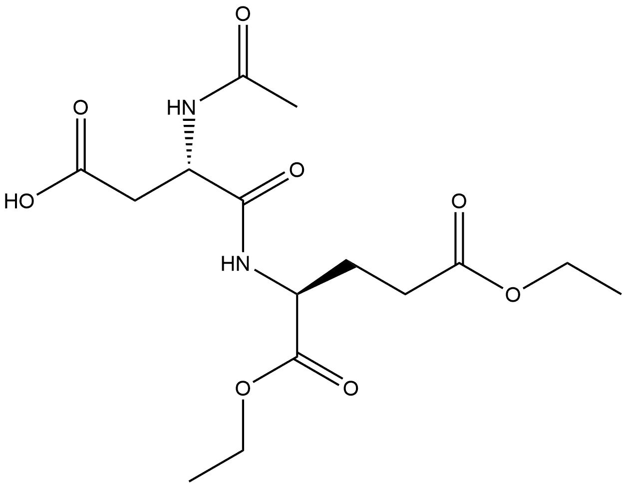 L-Glutamic acid, N-acetyl-L-α-aspartyl-, 21,25-diethyl ester (9CI) 结构式