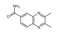 2,3-二甲基-6-喹喔啉甲酰胺 结构式