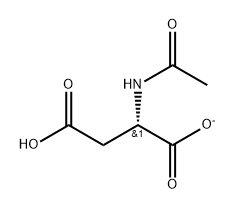 L-Aspartic acid, N-acetyl-, ion(1-) 结构式