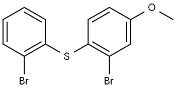 2-溴-1-[(2-溴苯基)硫代]-4-甲氧基苯 结构式