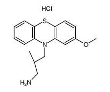 2-甲氧基-β-甲基-10H-吩噻嗪-10-丙胺 盐酸盐(1:1) 结构式
