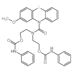 10H-Phenothiazine-10-carboxamide, 2-methoxy-N,N-bis[2-[[(phenylamino)carbonyl]oxy]ethyl]- 结构式