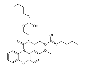 Di(butylcarbamic acid)2,2'-[[(2-methoxy-10H-phenothiazin-10-yl)carbonyl]imino]bisethyl ester 结构式
