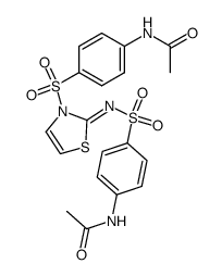 Acetamide, N-[4-[[2-[[[4-(acetylamino)phenyl]sulfonyl]imino]-3(2H)-thiazolyl]sulfonyl]phenyl]- 结构式