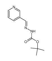 2-(3-吡啶亚甲基)肼基甲酸叔丁酯 结构式