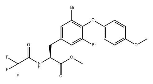 3,5-二溴-O-(4-甲氧基苯基)-N-(三氟乙酰基)-L-酪氨酸甲酯 结构式