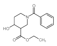 ethyl 1-benzoyl-4-hydroxy-piperidine-3-carboxylate 结构式