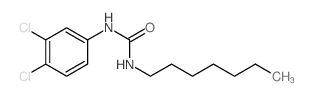 N-(3,4-二氯苯基)-N'-庚基脲 结构式