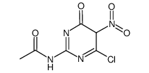 N-(6-氯-4,5-二氢-5-硝基-4-氧代-2-嘧啶基)乙酰胺 结构式
