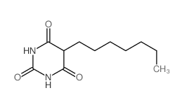 5-庚基-2,4,6(1H,3H,5H)-嘧啶三酮 结构式