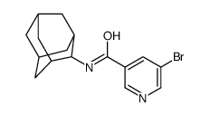 5-溴-N-三环[3.3.1.13,7]癸-2-基-3-吡啶甲酰胺 结构式