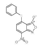 4-Nitro-7-phenylthiobenzofurazane 1-oxide 结构式