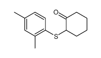 2-[(2,4-二甲基苯基)硫代]环己酮 结构式