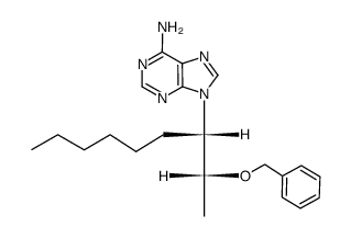 9H-Purin-6-amine, 9-[1-[1-(phenylmethoxy)ethyl]heptyl]-, [R-(R*,S*)]- (9CI) 结构式