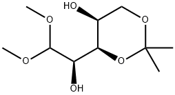 3,5-O-(1-甲基亚乙基)-L-来苏糖 二甲基缩醛 结构式