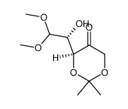 D-erythro-Pentos-4-ulose, 3,5-O-(1-methylethylidene)-, 1-(dimethyl acetal) 结构式