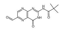 N-(6-甲酰基-3,4-二氢-4-氧代-2-蝶啶基)-2,2-二甲基丙酰胺 结构式