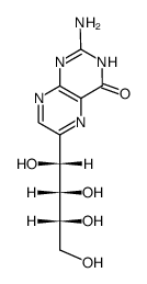 2-氨基-6-[(1R,2S,3R)-1,2,3,4-四羟基丁基]-4(1H)-蝶啶酮 结构式