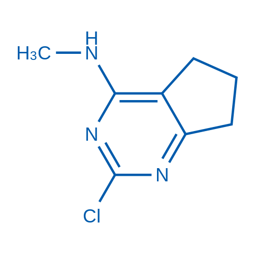 2-氯-N-甲基-6,7-二氢-5H-环庚[d]嘧啶-4-胺 结构式